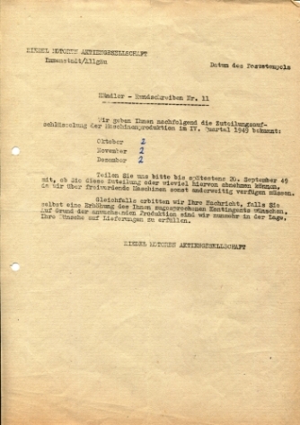 Händler-Rundschreiben getippt Nr. 11