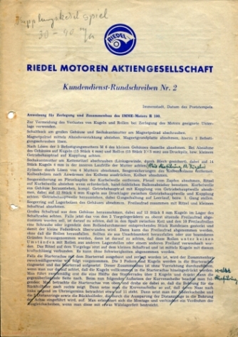 Kundendienst-Rundschreiben Nr. 2, Seite 1