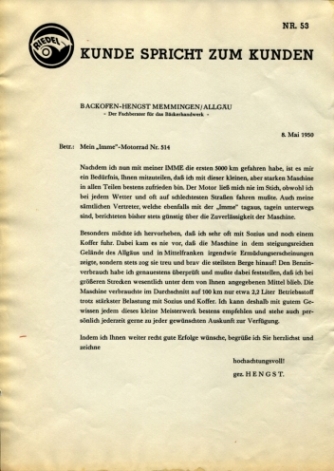Kunde spricht zu Kunde Nr. 53